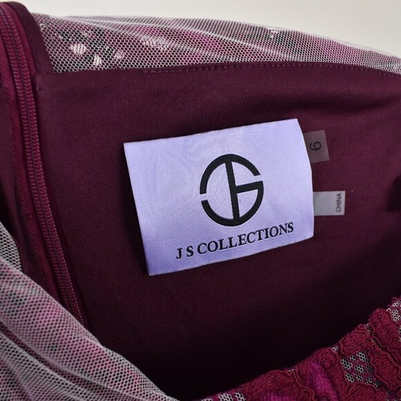 JS Collections Lace Flutter Sleeve Midi Formal Dress 6 - Picture 9 of 9